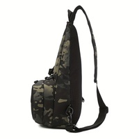 Sac de poitrine de pêche multifonctionnel imperméable unisexe, porte-canne à pêche, capacité de 10L, conception à deux couches, bandoulière réglable