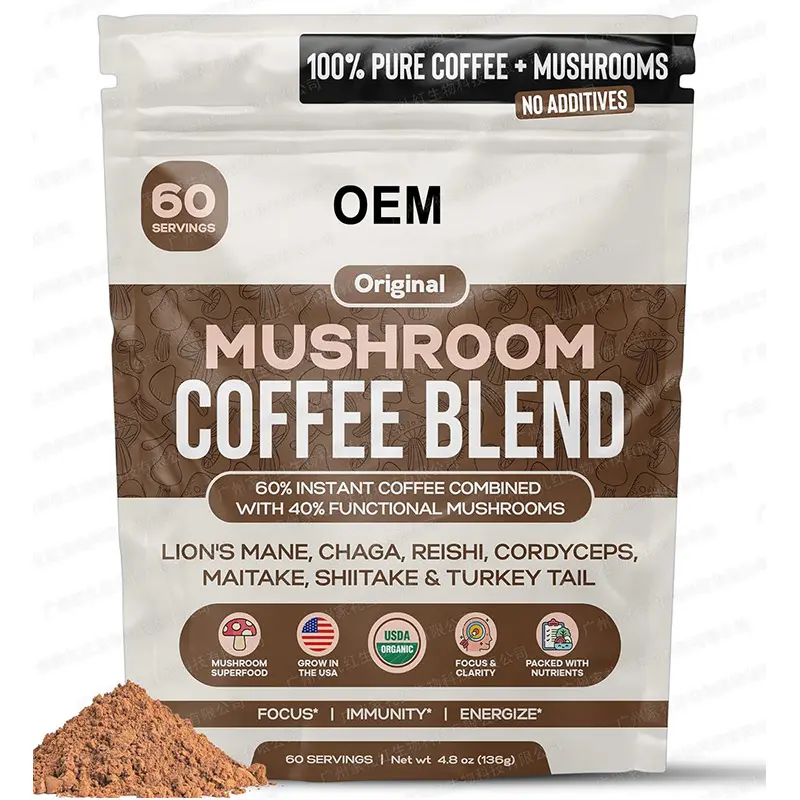 Chăm sóc sức khỏe bổ sung mạnh mẽ Ganoderma Latte cà phê 4 trong 1 Cà phê hòa tan