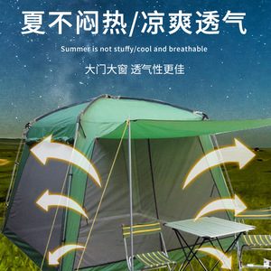 Outdoor <b>Tent</b> 12x12ft Single Layer Waterproof Beach <b>Camping</b> Portable Easy Setup Three Seasons Use - Product Image 1