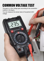 GSFIXTOP Multimeter Digital Layar Sentuh Layar Hd Warna Fungsi Pencahayaan Ncv Tes Kawat Hidup Netral Multimeter