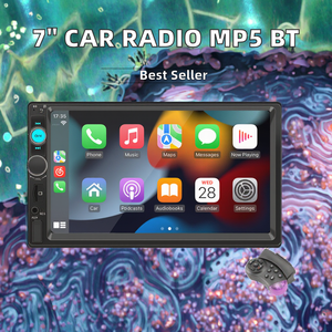 วิทยุติดรถยนต์ BQCC 2din หน้าจอสัมผัส 7 นิ้ว ไฟ 7 สี FM รองรับ CarPlay Android Auto TF/USB พร้อมรีโมทคอนโทรล รุ่น F7010C - Product Image 2