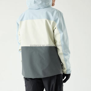 定制男士保暖登山夹克 - 防水滑雪风衣，带兜帽，适合滑雪板和冬季运动户外硬壳夹克 - Product Image 2