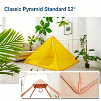 HigZen Boîte Pyramide en Cuivre Pur Violet 99,99% Ipyramid. Pyramides en cuivre, clous en acier inoxydable, pyramides décoratives pour la maison
