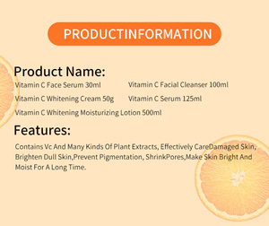 ผลิตภัณฑ์ดูแลผิววิตามินซี ซีรีส์ต่อต้านอนุมูลอิสระ ฟื้นฟูผิวหน้า ปรับสีผิวให้กระจ่างใส ครีมบำรุงผิว VC สำหรับการค้าต่างประเทศ - Product Image 3