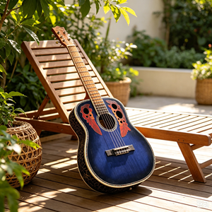 OEM Ovation 吉他 PTK-4 高品质浅黄色云杉木吉他贴花电木吉他带 EQ 功能 - Product Image 4