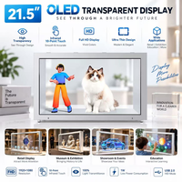 Boîte Holo OLED Transparente 30 Pouces Full HD, Présentoir Interactif de Produits, Écran Tactile 10 Points, Support au Sol pour Centre Commercial Numérique