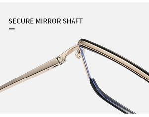 Lunettes de soleil 2026 en gros avec monture métallique TR, anti-lumière bleue, verres avec logo, noires, unisexe, montures de lunettes de démonstration - Product Image 5