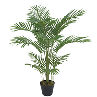 Arbre artificiel Ficus Ruopei de 5,5 pieds, feuillage vert de 6 pieds, pot en PE+PP, plante en pot, décoration intérieure pour la maison et le jardin