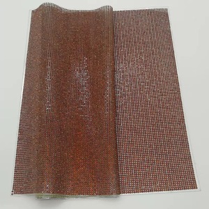 All'ingrosso 24*40cm colorato ferro-On strass Mesh fogli Flatback Hot-Fix materiale in vetro per <span class=keywords><strong>scarpe</strong></span> sacchetti di abbigliamento <span class=keywords><strong>motivi</strong></span> di nozze - Product Image 6