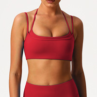 JY Nouvelle Arrivée 2025 Soutien-gorge de sport à maintien élevé, bretelles réglables, dos nu, coussinets amovibles, double couche, effet push-up, pour yoga et gym