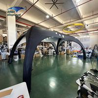 Tente dôme gonflable étanche 4x6 m avec auvent étendu, gazebo scellé pour événements sportifs en plein air et courses automobiles