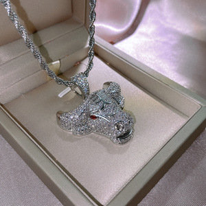 Collana con ciondolo a forma di testa di toro per uomo e donna, gioielli alla moda, regalo per l'uso quotidiano - Product Image 3