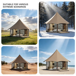 Luxe, weerbestendige resort-glampingtenten met stalen frame, grote familie-safaritenten, hotel-lodge tent met badkamer - Product Image 5