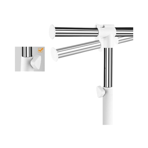 Organizador de armario rodante de alta resistencia, estante de ropa de un solo nivel con ruedas para sala de estar para colgar ropa y zapatos - Product Image 5