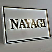 Tablero de logotipo de tienda al aire libre flotante, letrero electrónico acrílico de canal 3D iluminado personalizado, letrero de letra de luz Led
