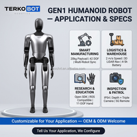 Robot Humanoide Bípedo TERKOBOT Gen1 de Fábrica con Caminata Autooptimizada y Equilibrio Antidisturbios para la Enseñanza Universitaria de STEM