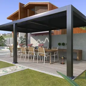 Outdoor Aluminium Gazebo Design para Restaurante Sunshading Pergola