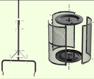 Épandeur de tourbe de fumier durable <span class=keywords><strong>pour</strong></span> applications en pelouse et en jardin avec poignée en T - Product Image 2
