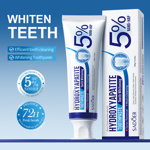 OEM SADOER Marque privée <span class=keywords><strong>Dentifrice</strong></span> Hydroxyapatite Produit blanchissant <span class=keywords><strong>pour</strong></span> les soins bucco-dentaires <span class=keywords><strong>pour</strong></span> l'élimination du <span class=keywords><strong>tartre</strong></span> profond et l'alimentation - Product Image 1