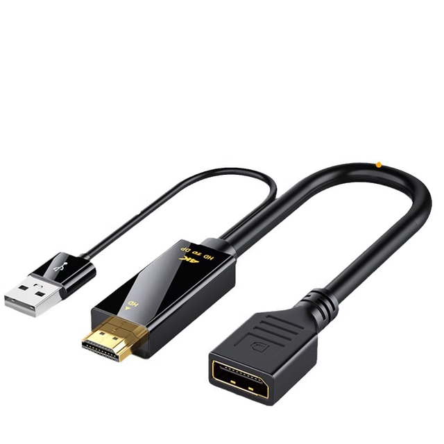 4k 60hz USB HDTV Male to Dp Displayport Female Adapter Converter Cable HD to DP 4k with USB Power for Pc Laptop Hd Projector