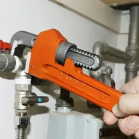 Clé à tuyau réglable robuste, outil de plomberie universel pour robinet, tube, serrage, clé à molette, plombier