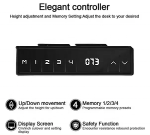 현대 사무실 테이블 자동 업 다운 데스크 리프팅 스마트 테이블 전기 높이 조절 책상 - Product Image 6