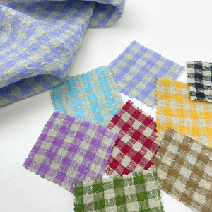 Nouveau design 2025 Tissu 100% <span class=keywords><strong>lin</strong></span> biologique certifié Oeko-Tex, teint en fil, à carreaux gingham, délavé à l'enzyme et à la pierre, vente en gros <span class=keywords><strong>au</strong></span> <span class=keywords><strong>mètre</strong></span> - Product Image 4
