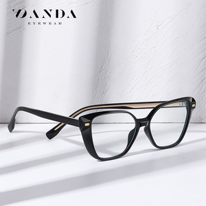 Danda Cat Eye <b>Eyeglasses</b> TR-BC908 Women Fashionable Acetate <b>Frames</b> Anti Blue Light UV Protection Medium Size - Product Image 2