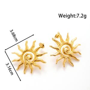 Pendientes de Acero Inoxidable con Baño de Oro de 14K y Mariposa Esmaltada en Oro de Alta Calidad, Personalizados para Mujer, Modernos para Fiestas - Product Image 4