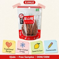 Vente en gros usine : Bandes d'aubépine enrobées de sucre, sans graisses trans, sachet de 120g, emballage sous vide, collation de fruits d'aubépine, personnalisation OEM