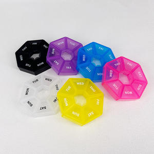 Boîte à pilules hebdomadaire 7 jours, 1 pièce, en gros, support de comprimés portable, mini étui de voyage, organisateur de rangement pour pilules - Product Image 1