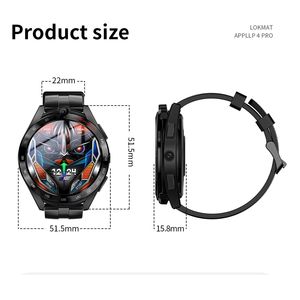 Montre connectée Android LOKMAT <span class=keywords><strong>APPLLP</strong></span> 4 <span class=keywords><strong>PRO</strong></span> avec téléphone, Wifi, GPS, moniteur de fréquence cardiaque, 6G+128G, double caméra pour téléphone - Product Image 6