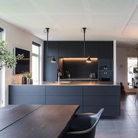 CBMmart Set lengkap furnitur dapur gaya Modern, kabinet dapur Pvc abu-abu kabinet dapur kustom kelas atas untuk apartemen