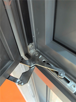 Ventana Abatible Horizontal de Estilo Americano, Diseño para el Hogar, Aislamiento Térmico, Aleación de Aluminio, Doble Vidrio Templado, Insonorizada