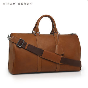 Hiram Beron पूर्ण अनाज इतालवी सब्जी Tanned चमड़े Keepall सप्ताहांत Duffle बैग के लिए पुरुषों - Product Image 1