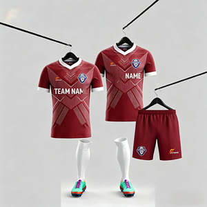 Vente directe du fabricant, maillots de football et tenues d'entraînement pour hommes de haute qualité, manches courtes, respirants, 100% polyester - Product Image 1