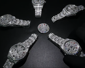 Groothandel Luxe 41Mm Miyota Sport Chronograaf Moissanite Diamanten Volledig Iced Hiphop Horloge Voor Mannen Roestvrij Staal Band - Product Image 3