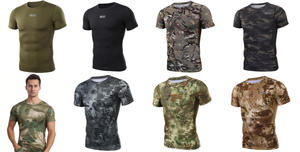Camiseta negra <span class=keywords><strong>CP</strong></span> para hombre, camiseta de verano de secado rápido para deportes al aire libre - Product Image 6