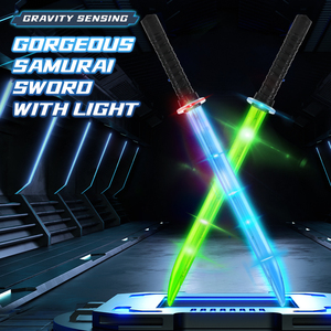 ילדי Ninja לייזר חרב צעצוע סמוראי חרב קטאנה Led מהבהב אור עד חרבות עם נשמע צעצועים - Product Image 2
