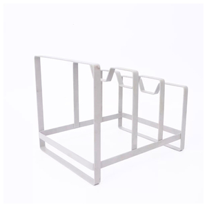 Portaoggetti da Cucina di Alta Qualità <span class=keywords><strong>in</strong></span> <span class=keywords><strong>Ferro</strong></span> <span class=keywords><strong>Battuto</strong></span> Bianco con Scolapiatti e Portacoperchi - Product Image 5