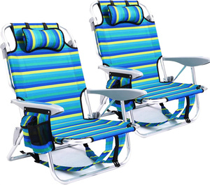Silla Plegable Portátil para Exteriores, Resistente, para Adultos, con Portavasos y Reposabrazos, para Camping, Pesca, Deportes, Patio, Playa - Product Image 1