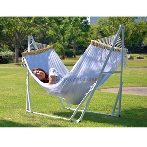 Chaise Double <span class=keywords><strong>hamac</strong></span> de Camping, 2 places, facile à transporter, en métal, acier inoxydable, vente en gros, bricolage - Product Image 2