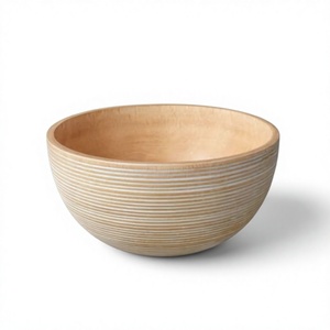 Hot Selling BS INTERNATIONAL Vintage Design Polished Real Acacia Wood Eco-Friendly Dishwasher Safe Serving Dish Bowl Party 0.4kg - Product Image 4