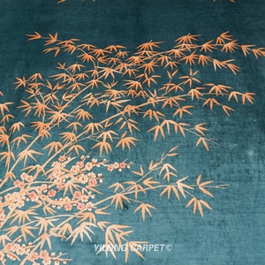 YILONG 183x274cm Tapis en soie fait main Art déco chinois Tapis en bambou vif - Product Image 4