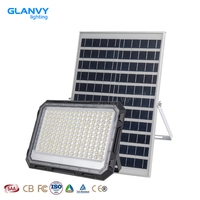 Projecteur solaire LED certifié 100W 150W 200W 300W pour extérieur, lampe de sécurité solaire à longue autonomie avec batterie LiFePO4