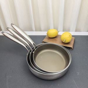 Padella in Acciaio Inossidabile 304 Rivestita in Titanio, Design Moderno, Super Antiaderente e Durevole con Indicatori di Volume per la Cottura - Product Image 1
