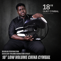 18-inch China Cymbal, Hammered Alloy Cymbals, Professional Percussion Instruments, Musical Instrument Parts