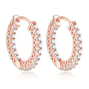 Pendientes de Aro de Moissanita para Mujer, Plata de Ley 925, Aspecto de Diamante de Lujo, Corte Brillante, Joyería Fina - Product Image 1