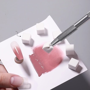 Lot de 100 éponges à ongles ombrées avec étui de rangement et stylo applicateur – Éponges dégradées pour nail art DIY et manucure créative - Product Image 4