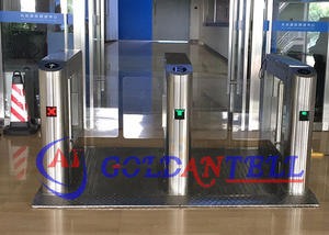 Acero inoxidable entra torniquete bidireccional oscilación mecánica puerta automática al aire libre torniquete RFID tarjeta de control de acceso - Product Image 5